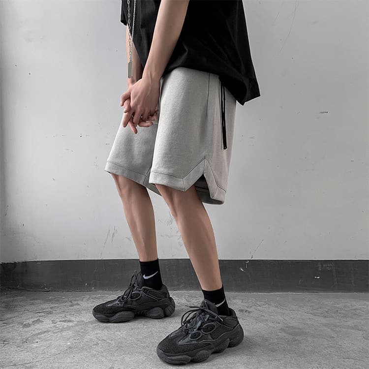 グレー パンツ 夏用薄手ゆったりワイドパンツ