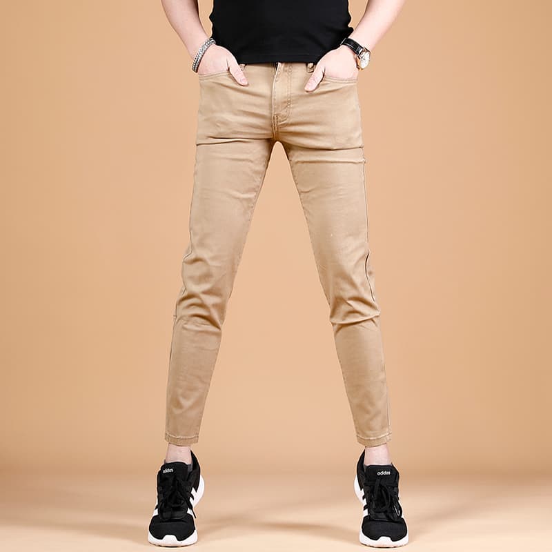 グレー パンツ スキニーパンツ 細身シルエット美脚仕立てパンツ