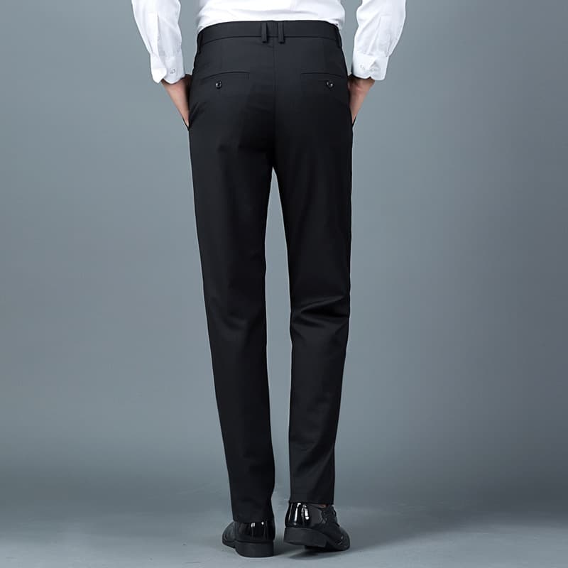 グレー パンツ シンプル上質スラックス
