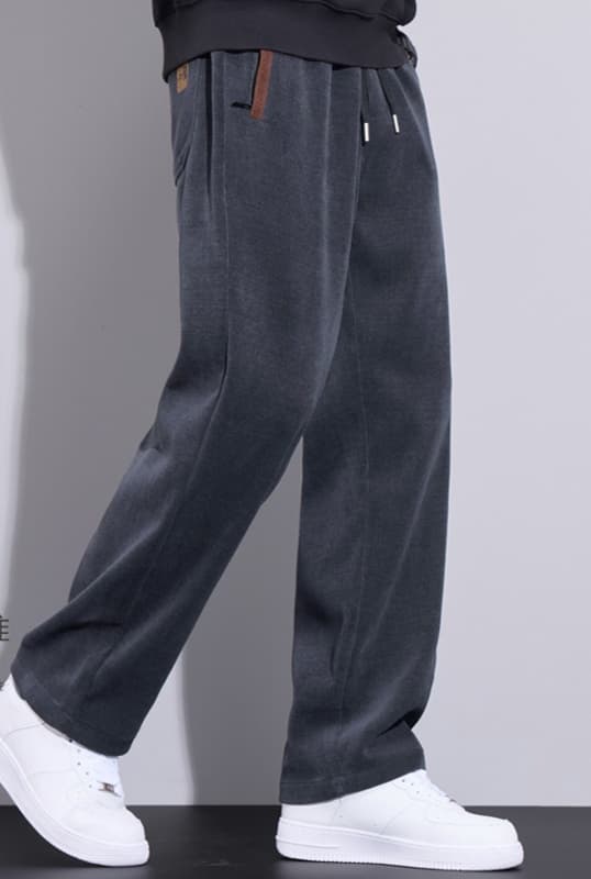 グレー パンツ リラックスワイドスウェットパンツ