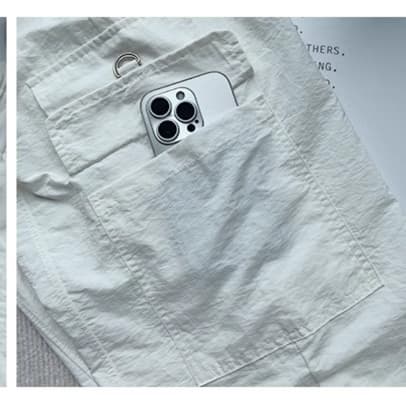 グレー パンツ ゆったりシルエットカーゴパンツ