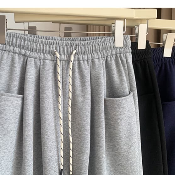 グレー パンツ ゆったり快適 裏起毛スウェットパンツ