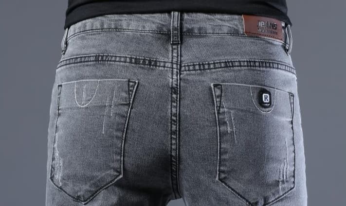 グレー パンツ スキニーパンツ 細身シルエット ストレッチデニム