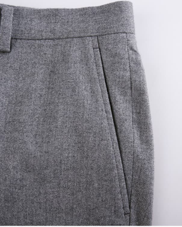 グレー パンツ スキニーパンツ 上質シルエット細身紳士スラックス