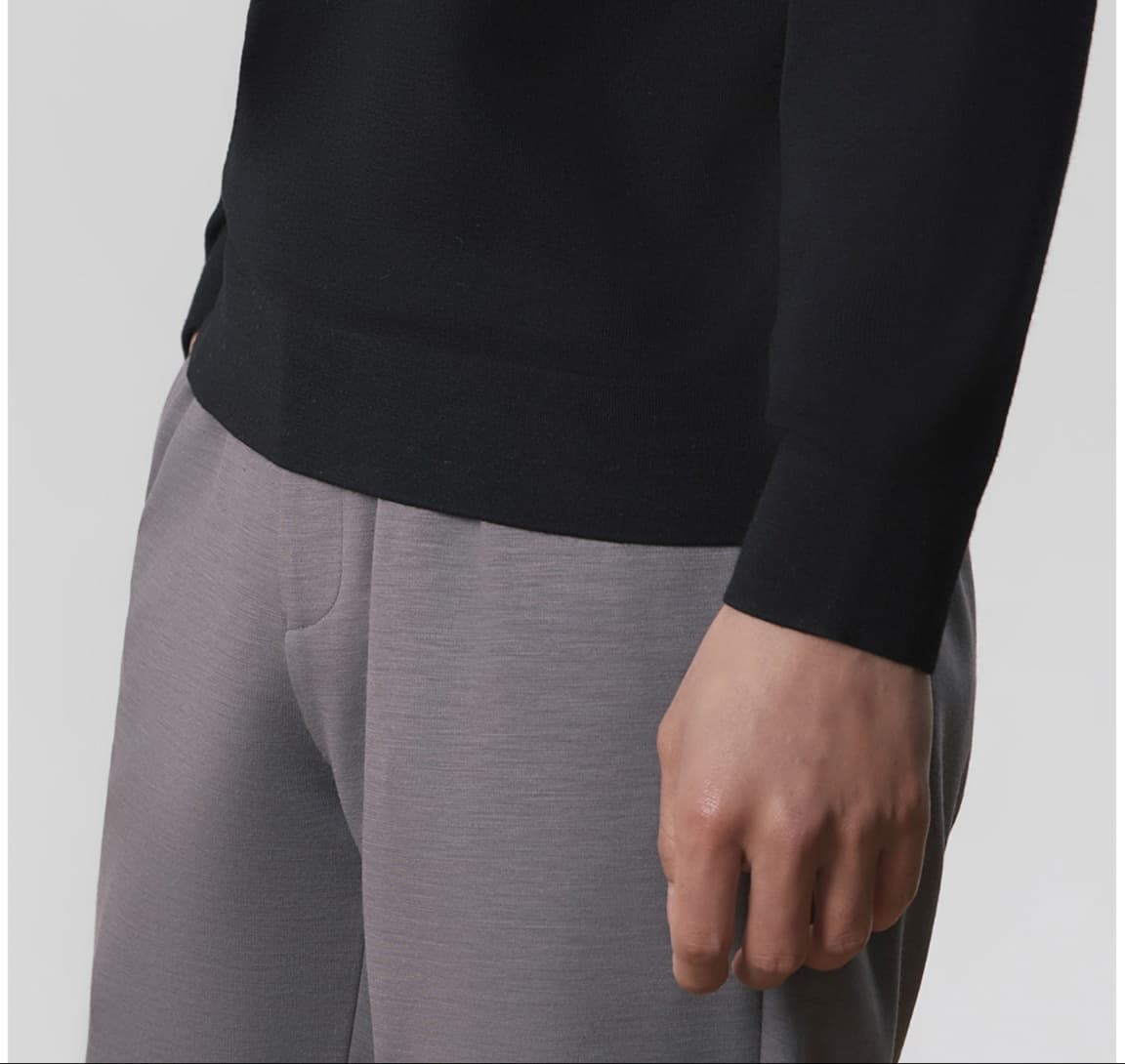グレー パンツ テーパードパンツ 上質素材 ストレッチパンツ