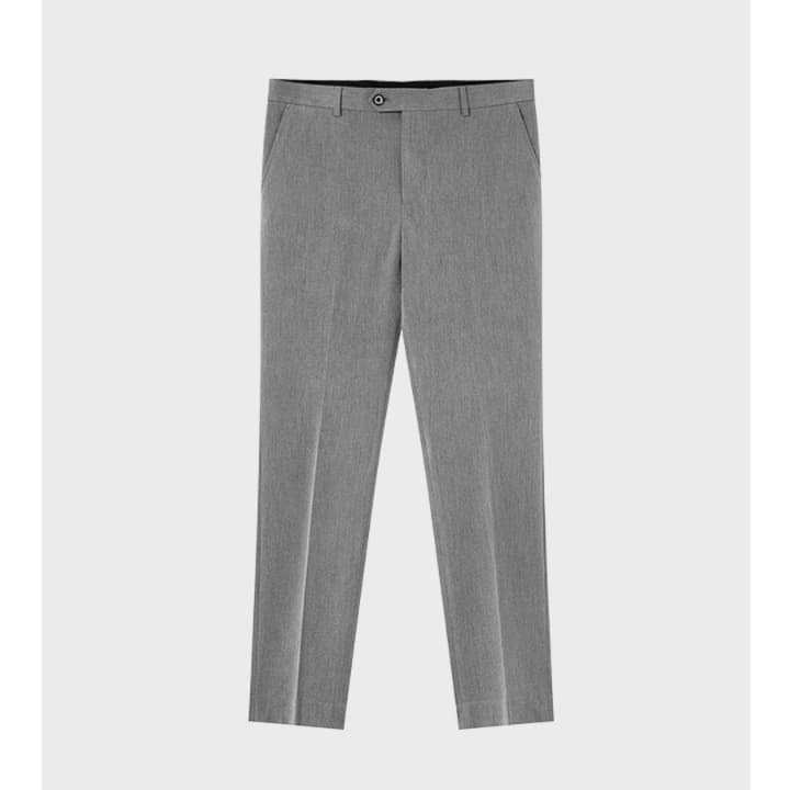 グレー パンツ テーパードパンツ ビジネス向け上質テーパードスラックス
