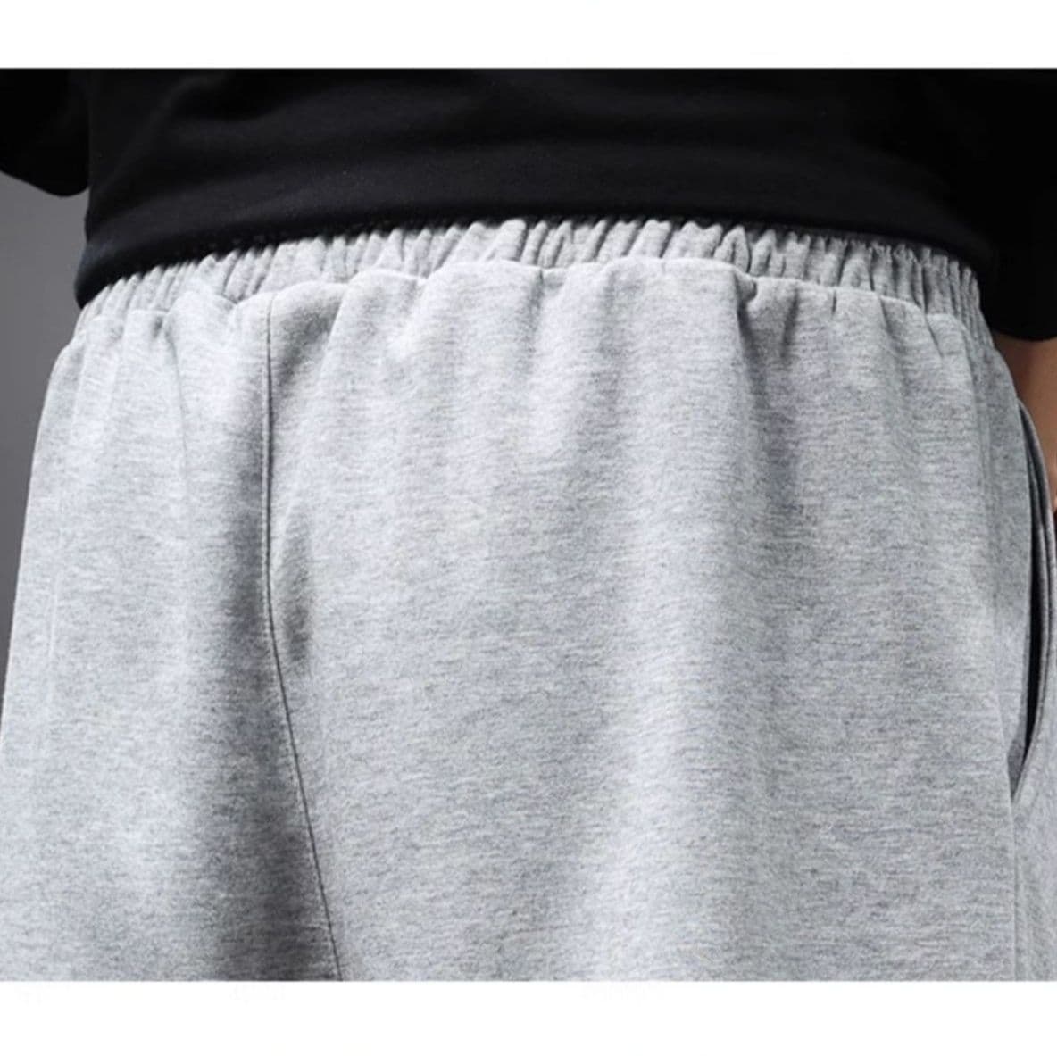グレー パンツ グレー パンツ ゆったりストレートスウェットパンツ