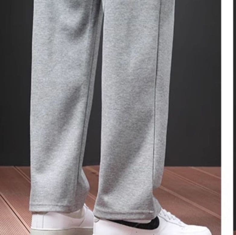 グレー パンツ グレー パンツ ゆったりストレートスウェットパンツ
