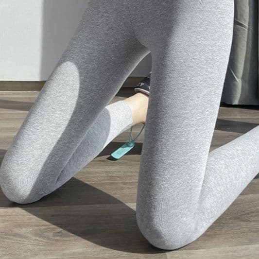 グレー パンツ  美脚効果抜群 ハイウエストスキニーパンツ