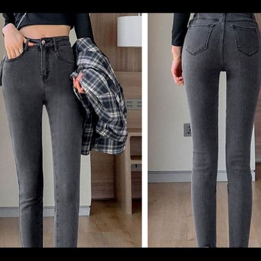 グレー パンツ グレー パンツ 美脚効果抜群スリムフィットパンツ