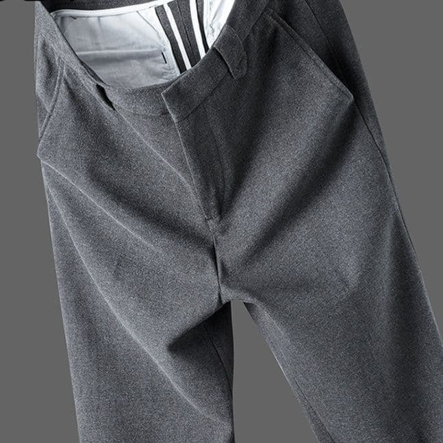グレー パンツ ビジネス向けスラックス