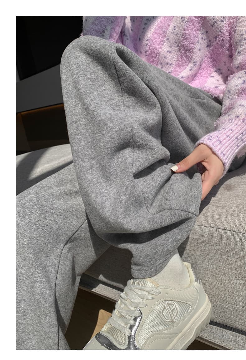 グレー パンツ シャリ感 ワイド美脚パンツ