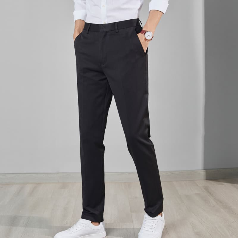 グレー パンツ シンプル テーパード スラックス
