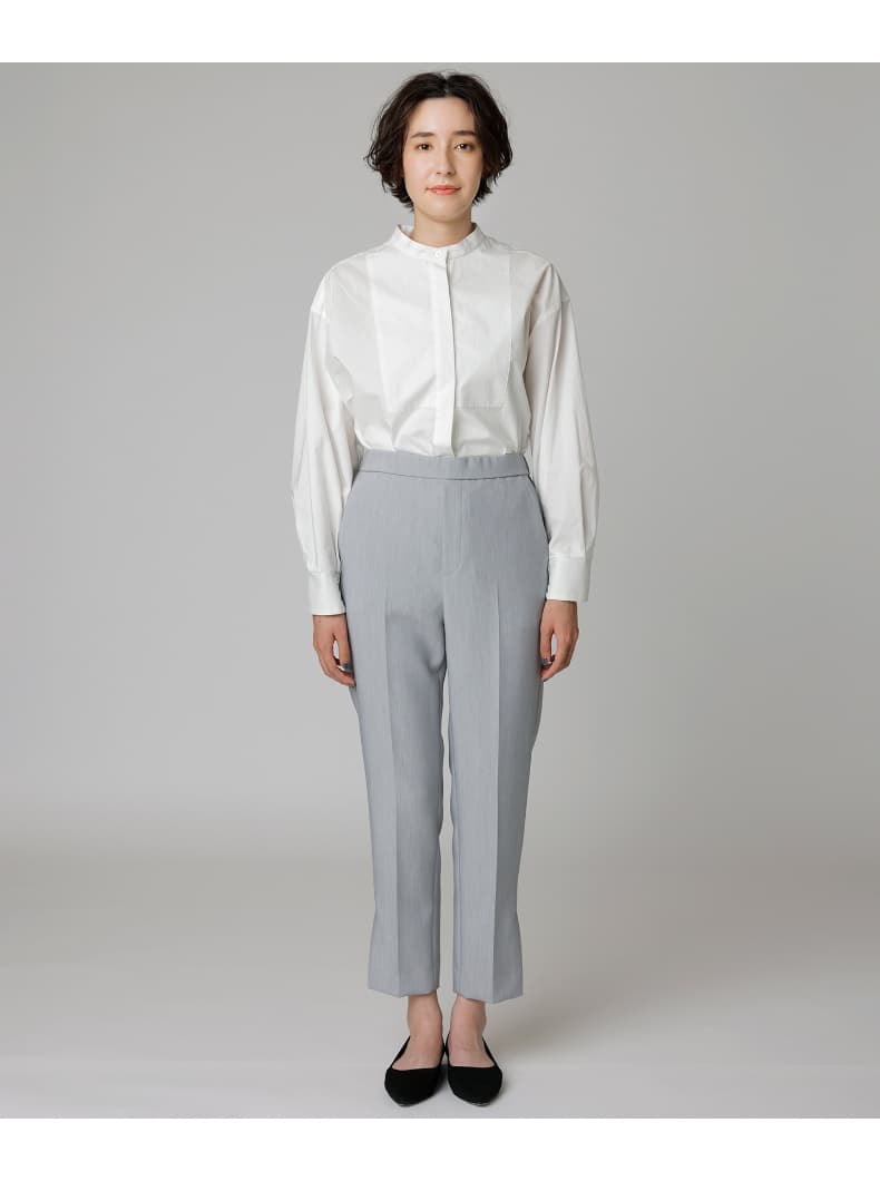 グレー パンツ テーパードパンツ 上質素材のきれいめ