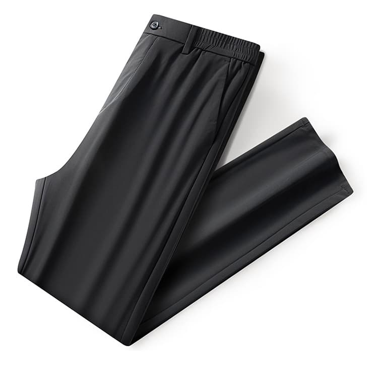 グレー パンツ 上質素材 スタイリッシュ美脚スラックス