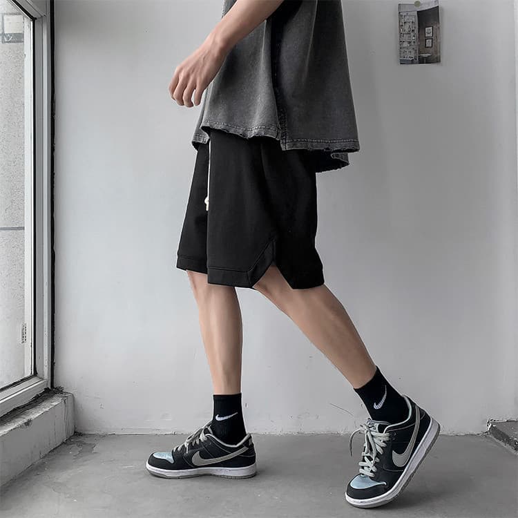 グレー パンツ 夏用薄手ゆったりワイドパンツ