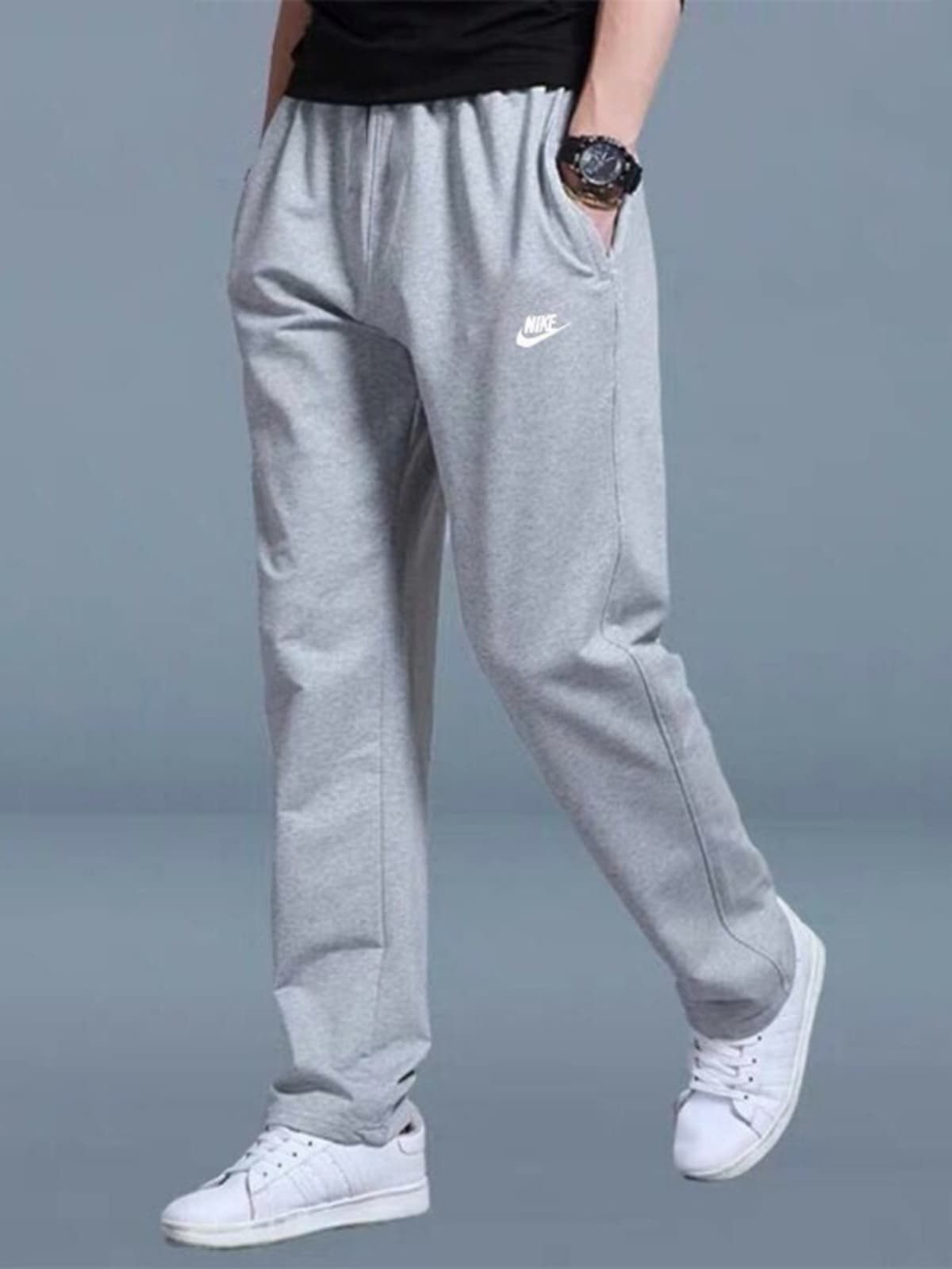 グレー パンツ 柔らかスポーツスウェットパンツ