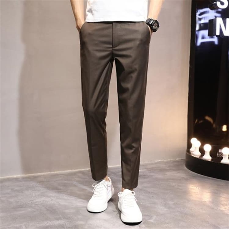 グレー パンツ グレー スリム ロングパンツ メンズ カジュアル
