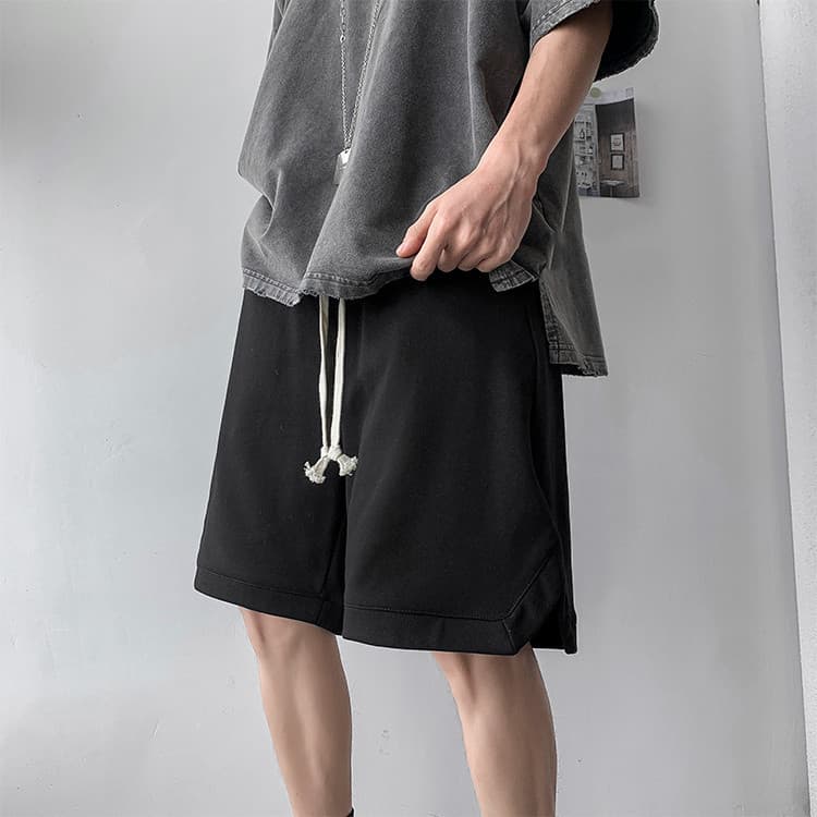グレー パンツ 夏用薄手ゆったりワイドパンツ