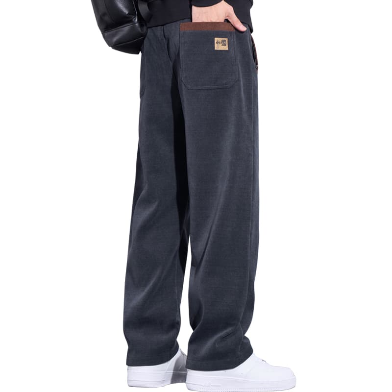 グレー パンツ リラックスワイドスウェットパンツ