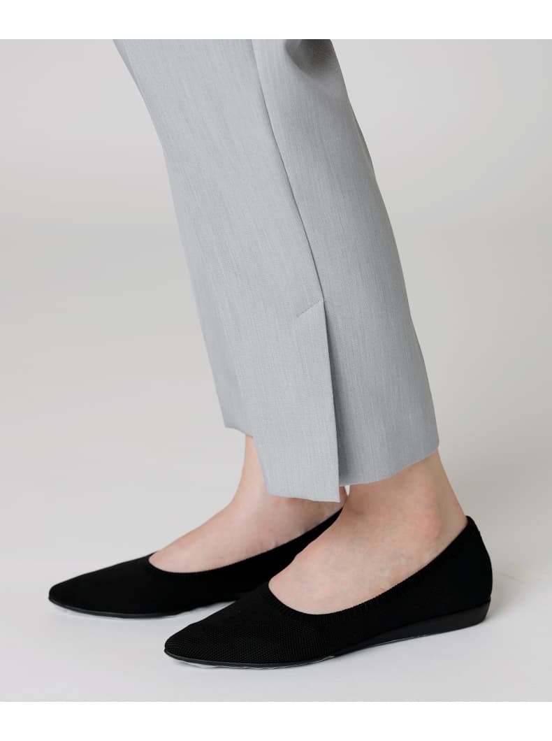 グレー パンツ テーパードパンツ 上質素材のきれいめ