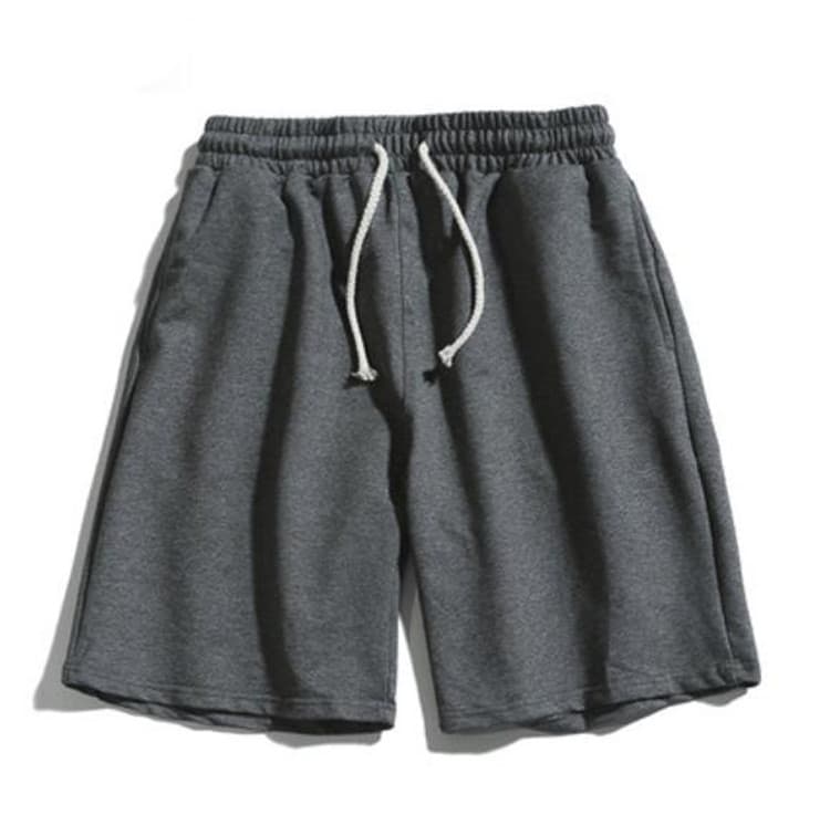 グレー パンツ 夏用メンズ無地カジュアルショートパンツ快適ゆったりシルエット