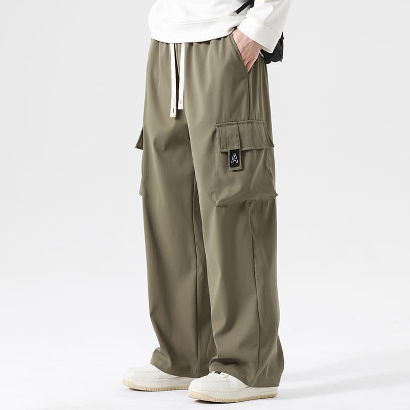 グレー パンツ だぼっと楽ちんカーゴパンツ