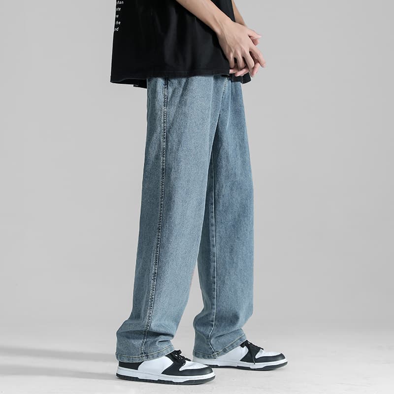 グレー パンツ リラックス ゆったりデニム