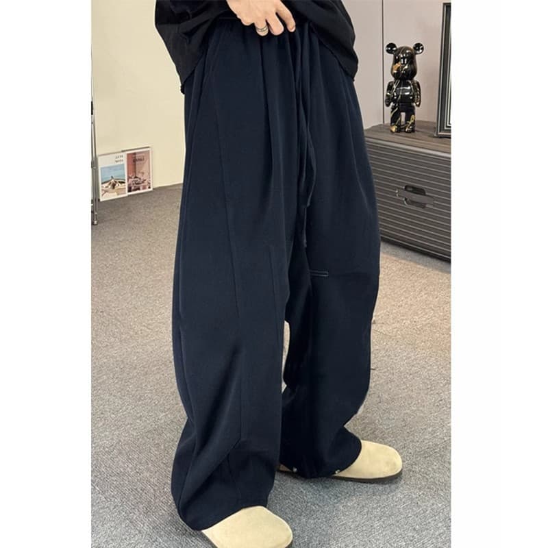 グレー パンツ ゆったりシルエット裏起毛スウェットパンツ