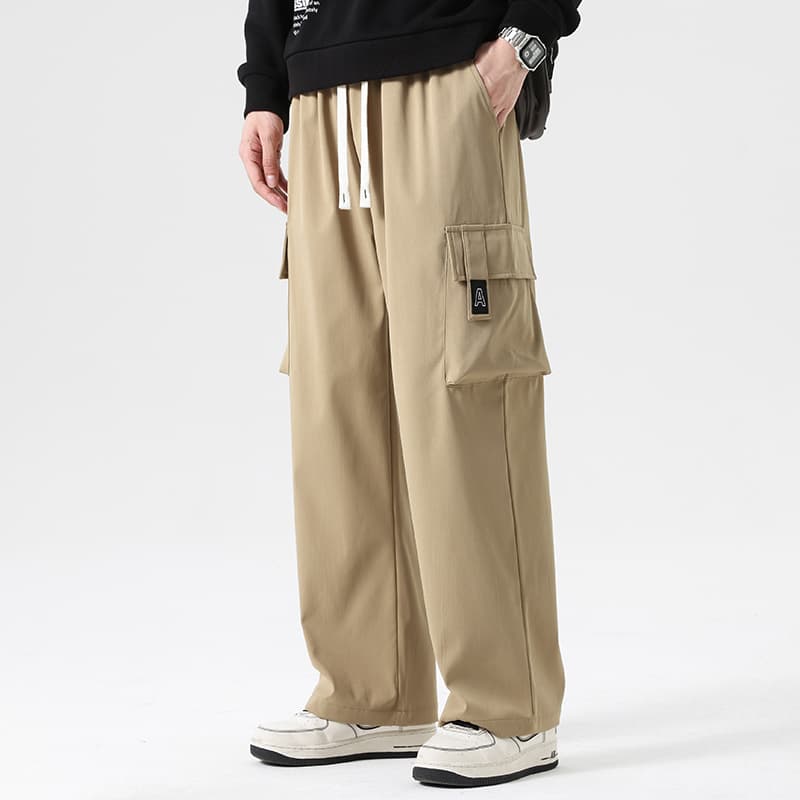 グレー パンツ だぼっと楽ちんカーゴパンツ