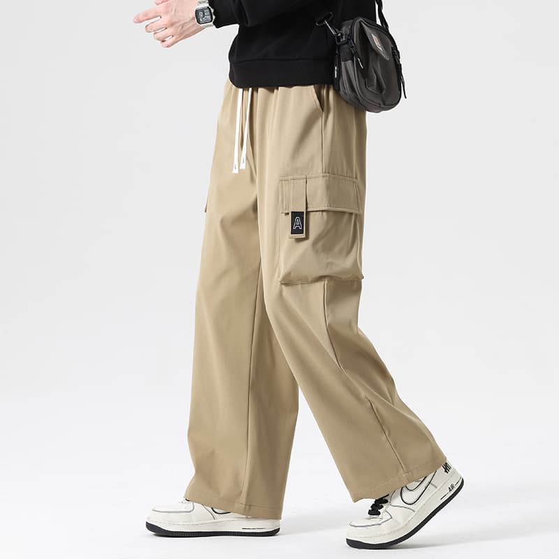 グレー パンツ だぼっと楽ちんカーゴパンツ