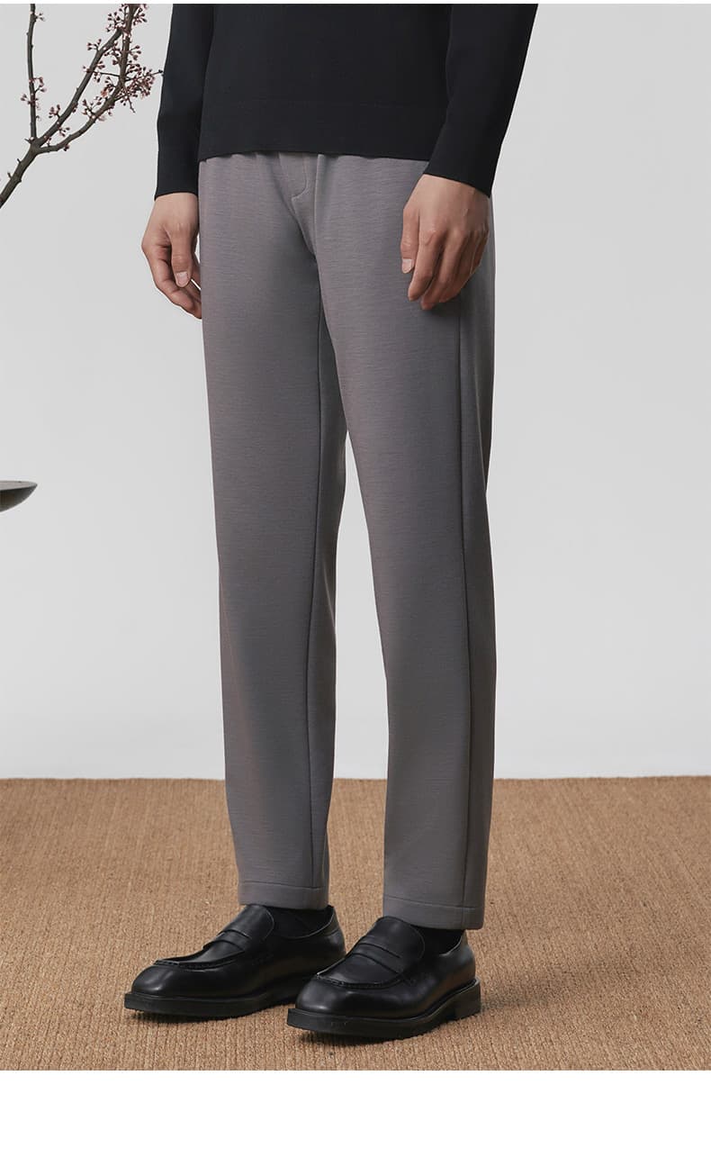 グレー パンツ テーパードパンツ 上質素材 ストレッチパンツ