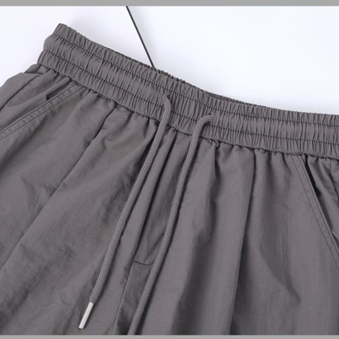 グレー パンツ ワイドシルエット リラックスパンツ