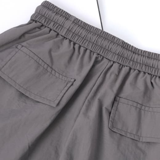 グレー パンツ ワイドシルエット リラックスパンツ