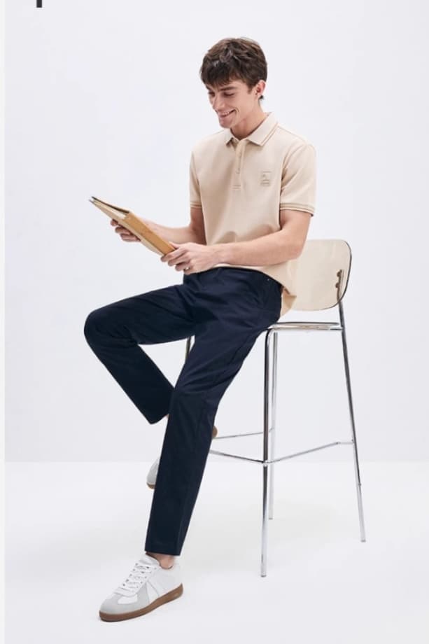 グレー パンツ スキニーパンツ シャープシルエット 美脚スラックス