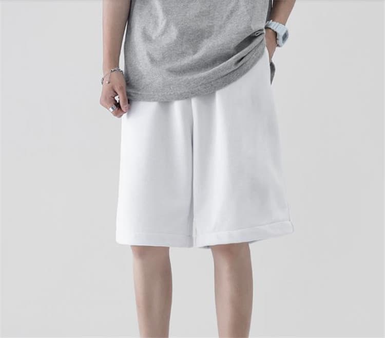 グレー パンツ メンズ夏用グレーショートパンツ薄手ゆったりカジュアル