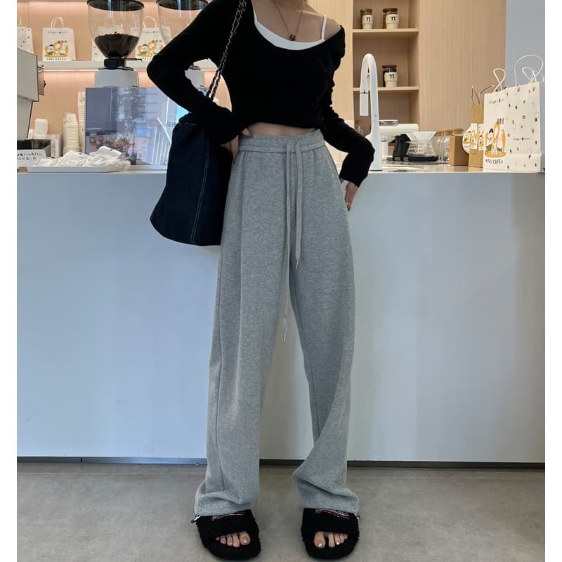 グレー パンツ ゆったりスウェットパンツ