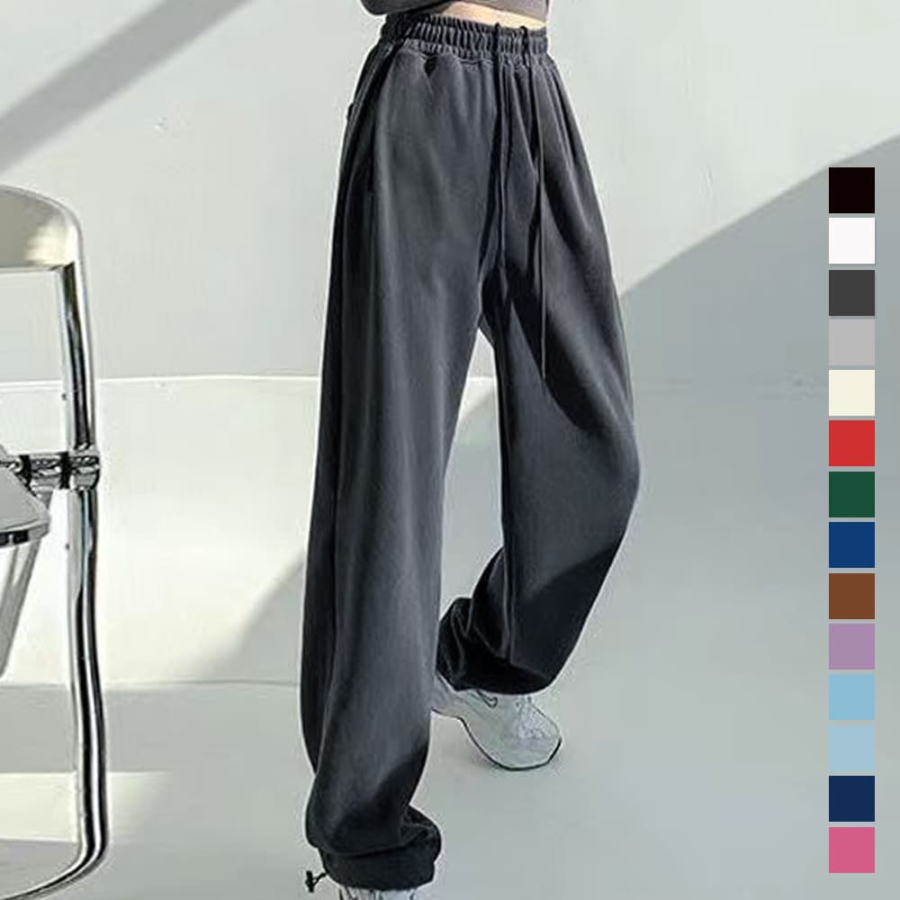 グレー パンツ 韓国風グレースウェットパンツレディース