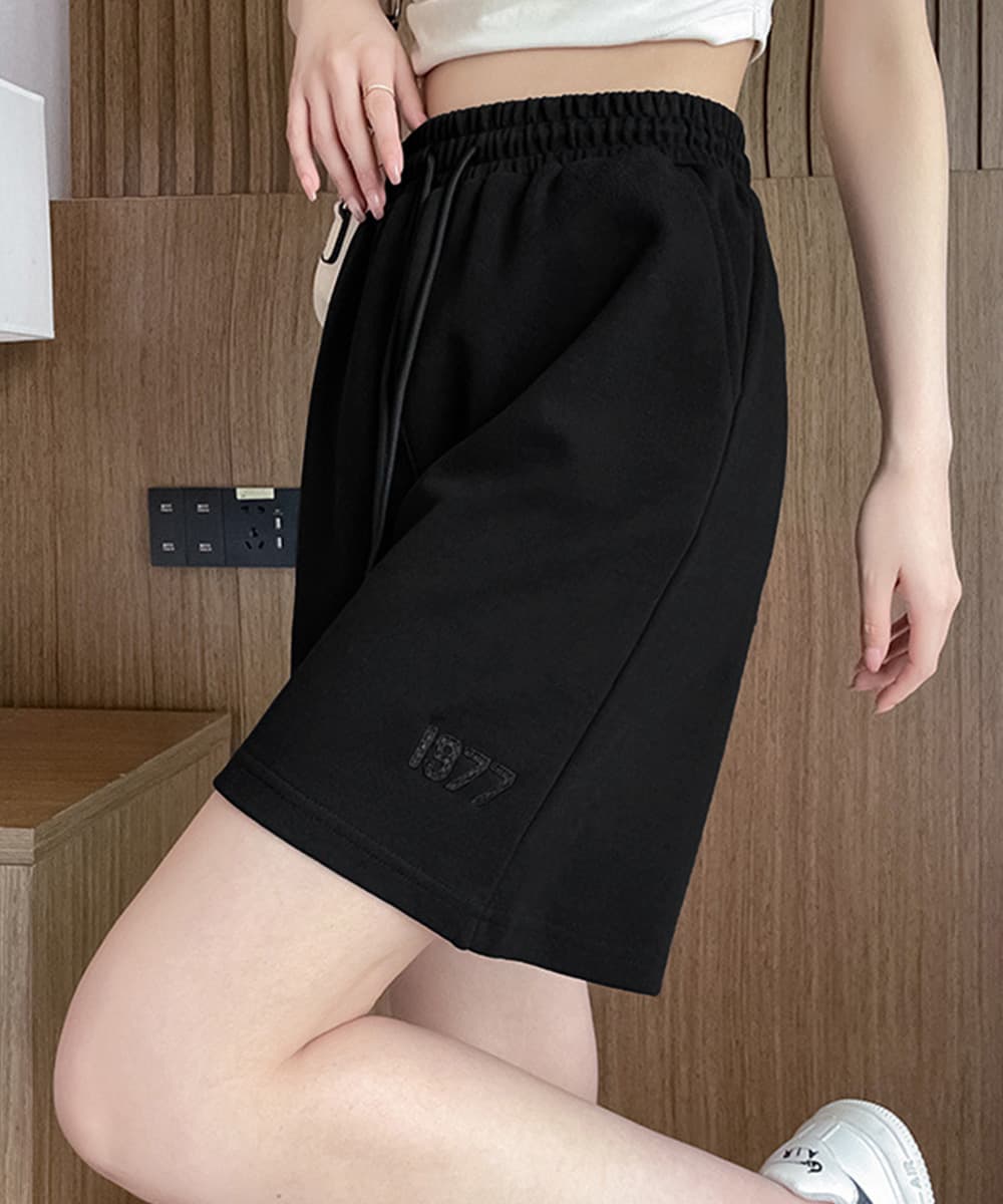 グレー パンツ グレー スウェット ハーフパンツ 韓国風ショートパンツ