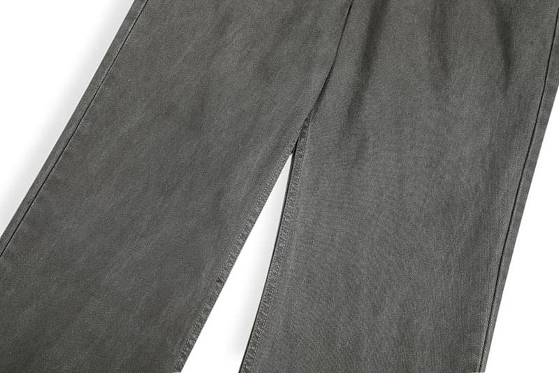 グレー パンツ メンズ ビンテージ風 グレー デニム パンツ 男女兼用 ベルボトム