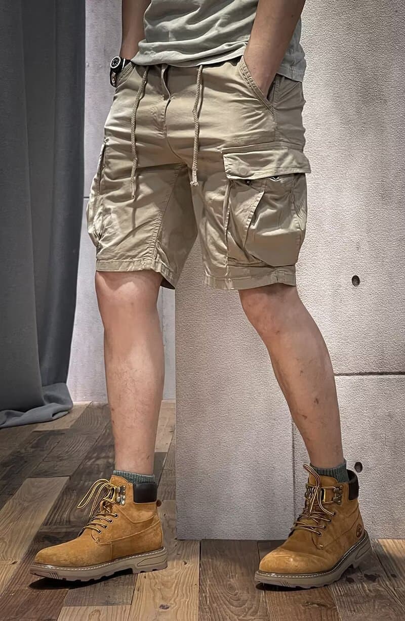 グレー パンツ カジュアル カーゴ ミリタリー ハーフパンツ