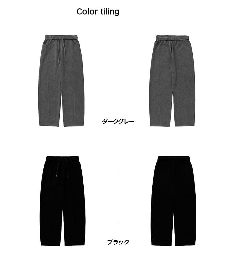 グレー パンツ メンズ 春新作 グレー ワイドスウェットパンツ 全3色