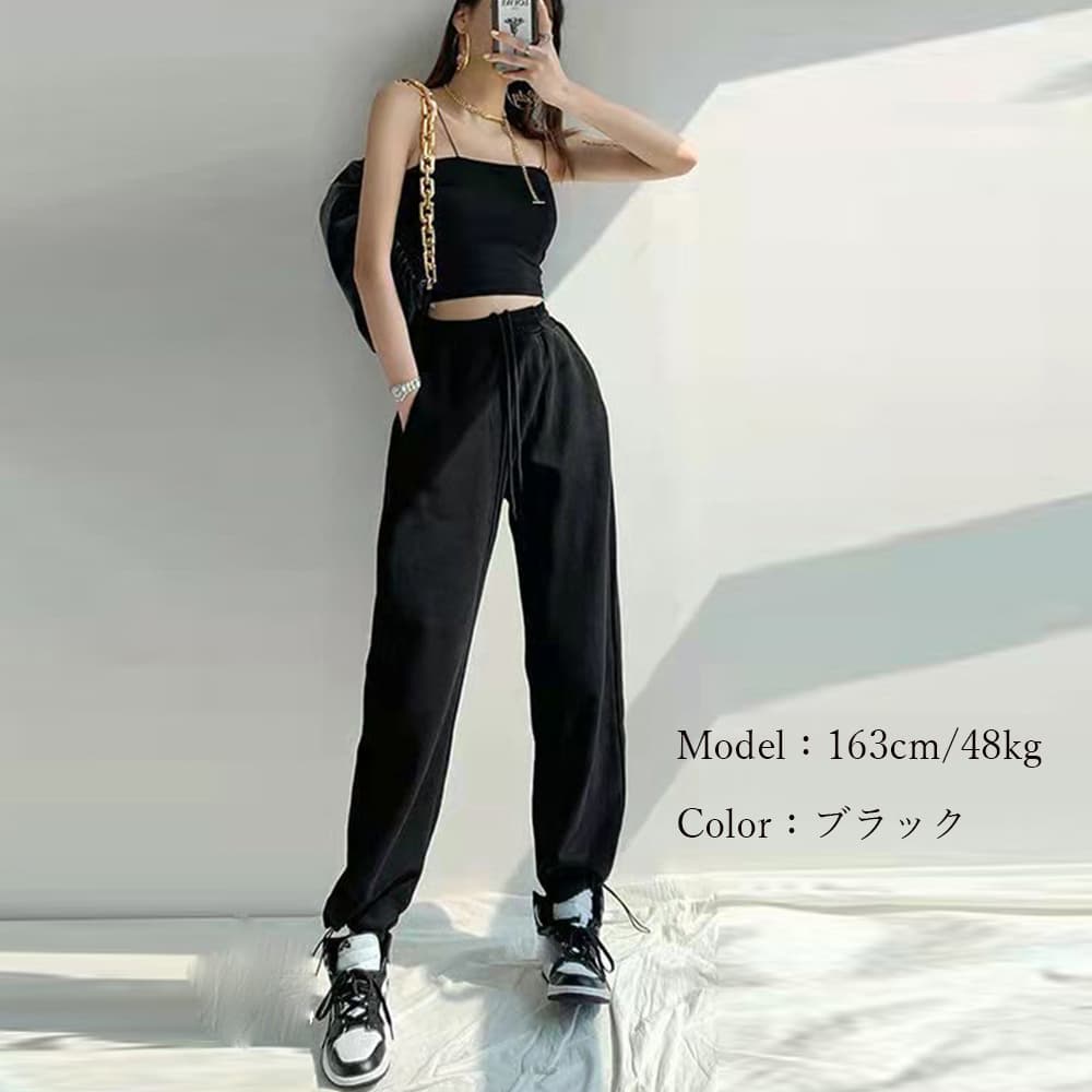 グレー パンツ 韓国風グレースウェットパンツレディース