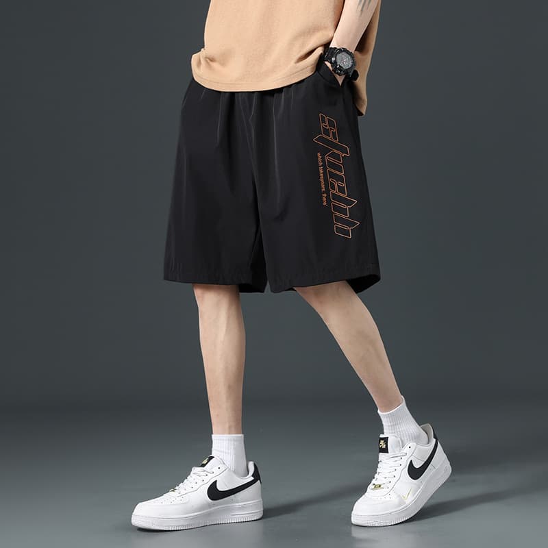 グレー パンツ リラックス ワイドショート夏用パンツ