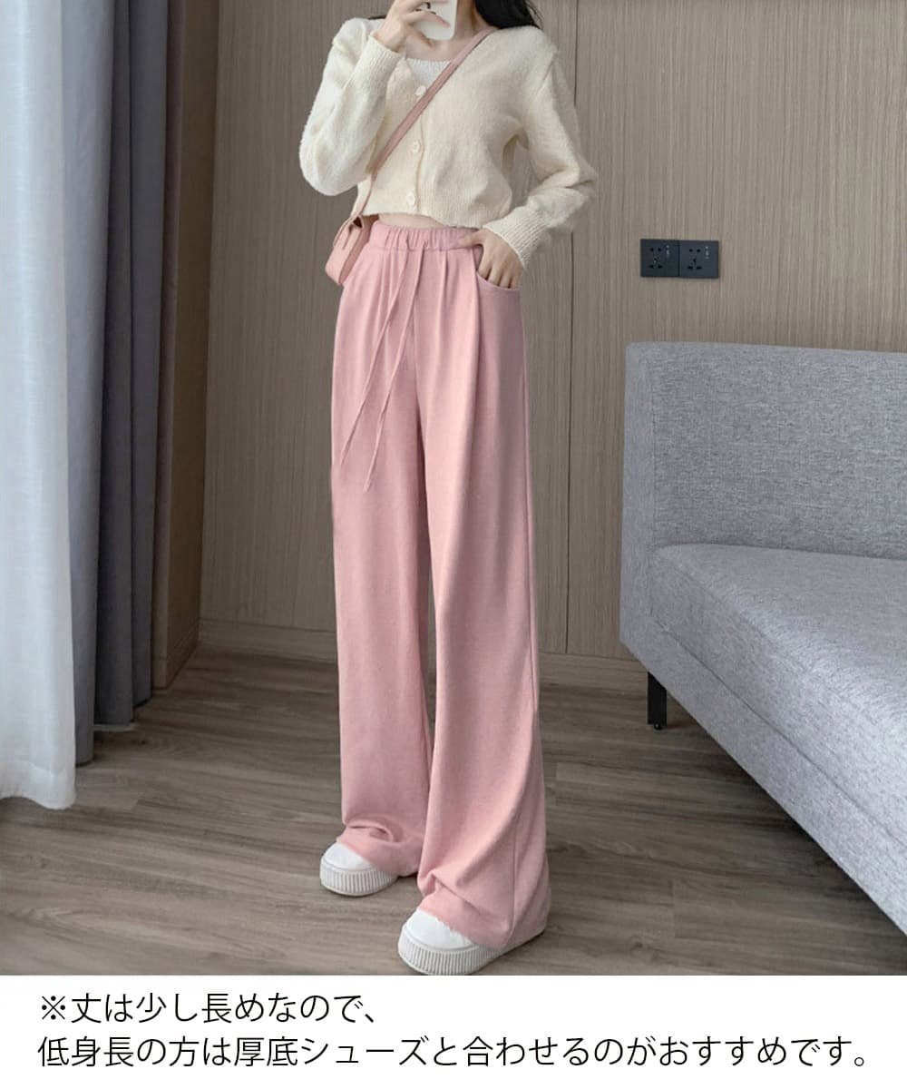 グレー パンツ 薄手スウェット グレー ワイドパンツ 韓国風