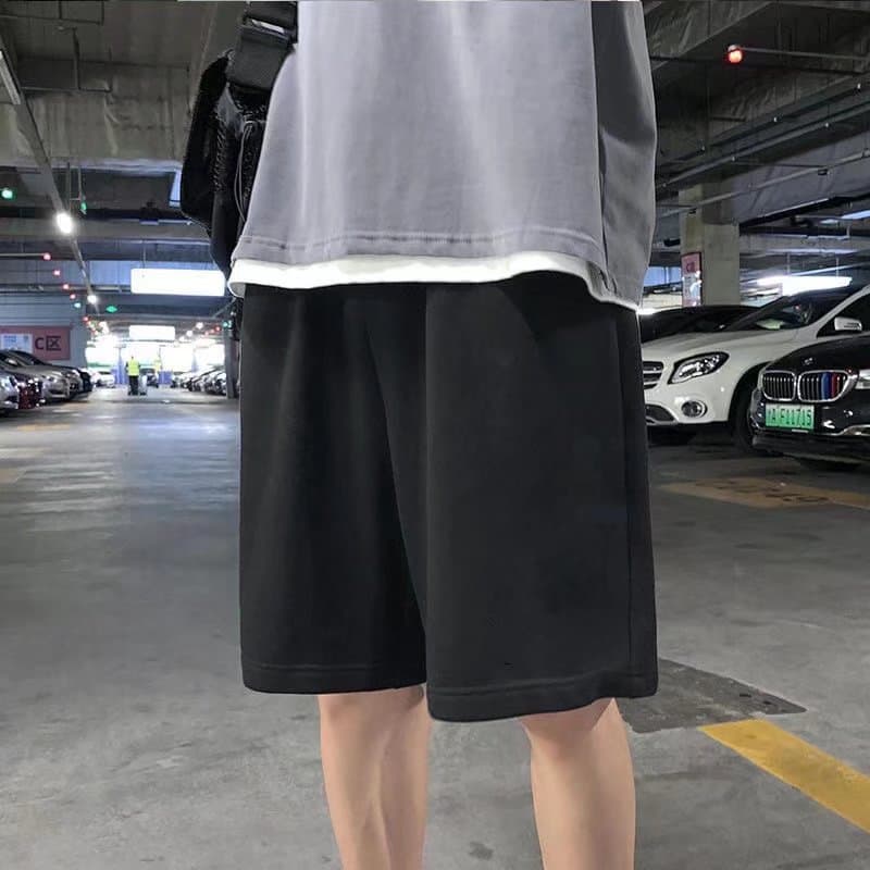 グレー パンツ リラックス ワイドショート夏用パンツ