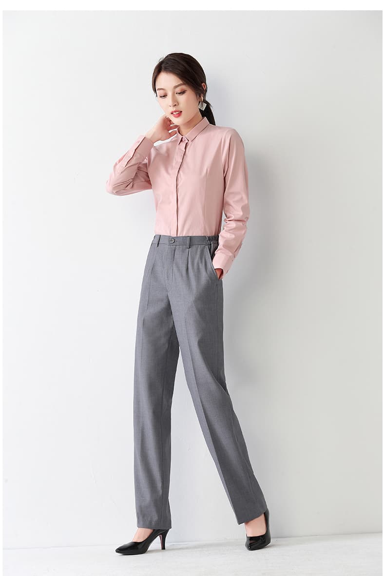 グレー パンツ 上質ストレートシルエットスラックス