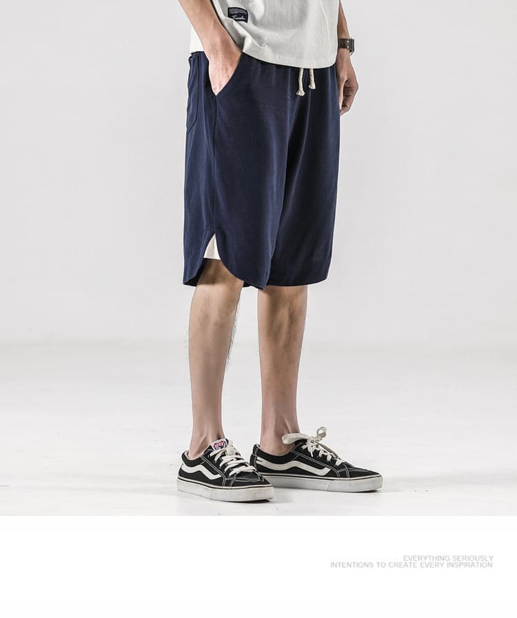 グレー パンツ リラックスシルエット ワイドショート