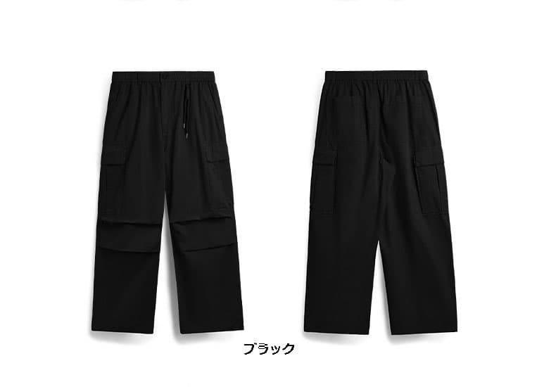 グレー パンツ メンズ ワイド カーゴパンツ 男女兼用 ゆったり 春夏