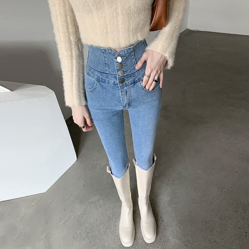 スキニー パンツ クロスデザイン美脚パンツ
